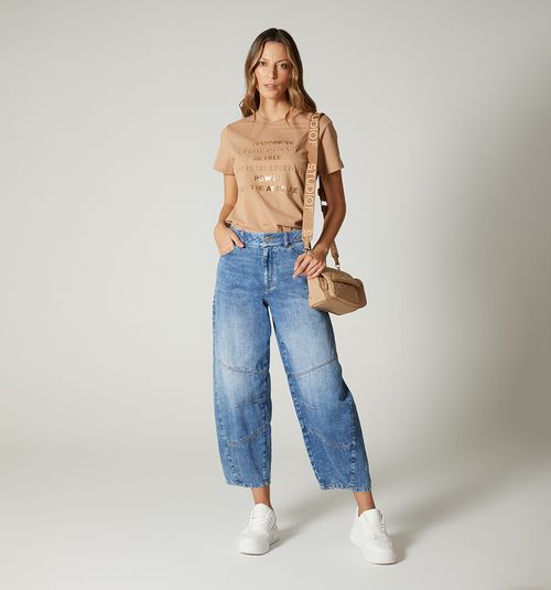 CROPPED BARREL JEAN, FIVE POCKETS, TI