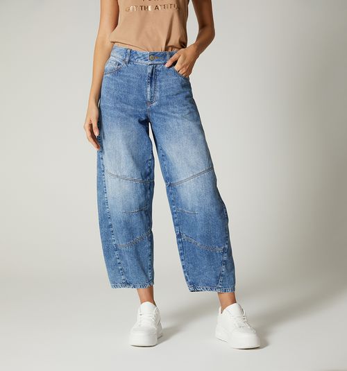 CROPPED BARREL JEAN, FIVE POCKETS, TI