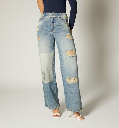 LOOSE FIT JEAN, FIVE POCKETS, RIPPED