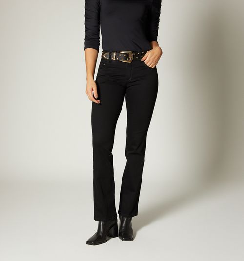 STRAIGHT LEG JEAN, MID-RISE, WITH POCKET