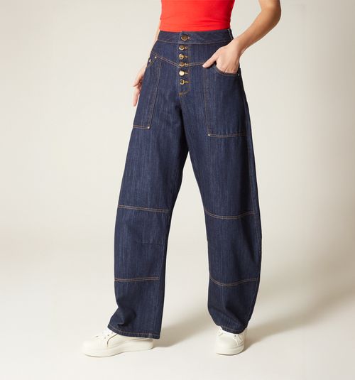 BARREL JEAN, EXTRA HIGH WAIST, POCKETS