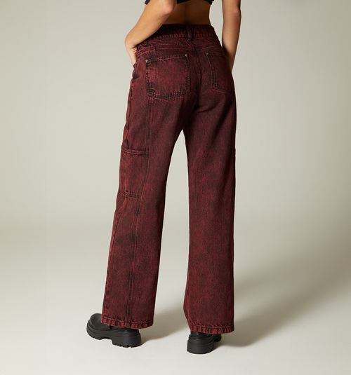 MID-RISE PALAZZO JEANS, CARGO POCKETS