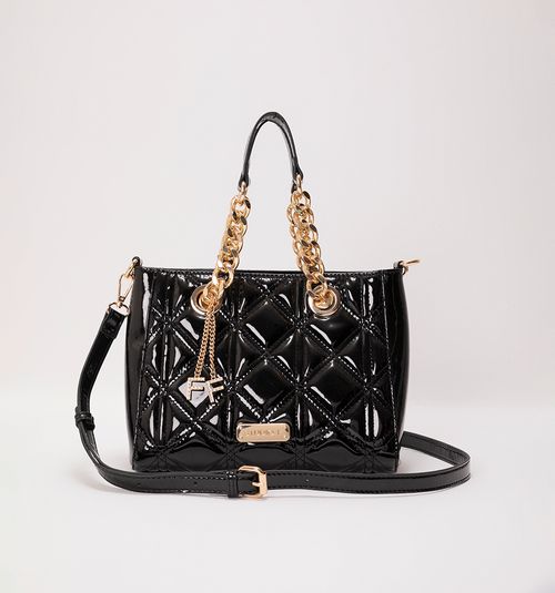 HAND BAG WITH CHAIN HANDLES AND KEY