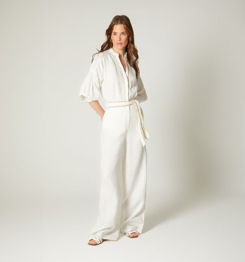 PALAZZO JUMPSUIT 3/4 SLEEVE WITH BELT