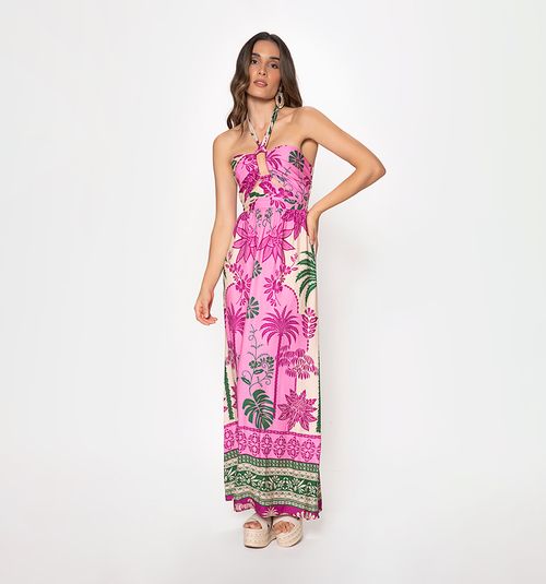 LONG DRESS WITH TIE STRAP