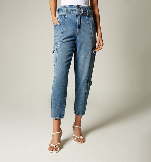 SUPER HIGH WAIST BAGGY JEAN, BELT INCLUDED