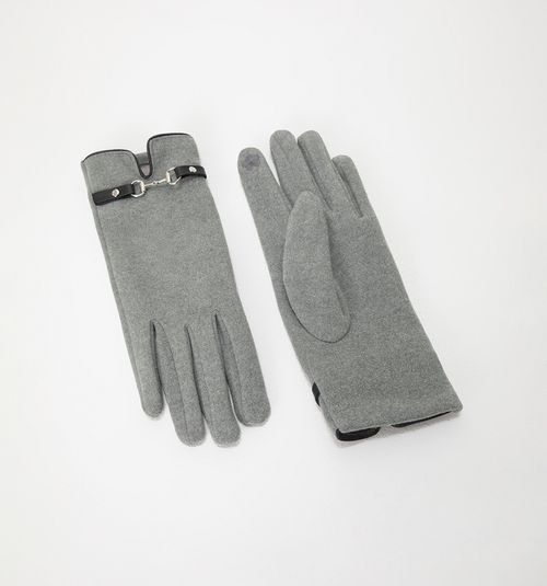 SUEDE GLOVE WITH STRAP DETAIL