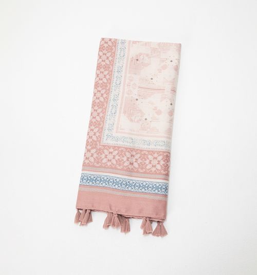 PRINTED PASHMINA WITH POMPOM