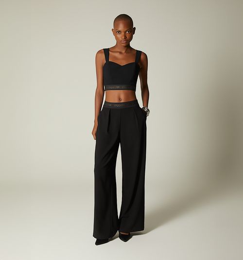 WIDE STRAP CROP TOP BLOUSE