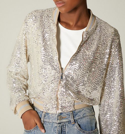 SEQUIN BOMBER JACKET