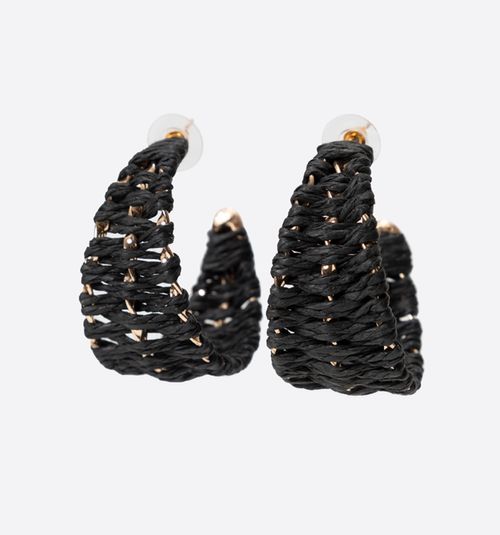 Woven hoop earrings with volume