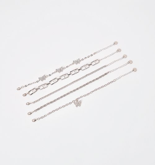 Set of 5 Chain and Butterfly Bracelets