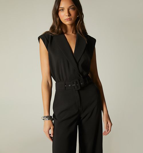 LONG PALAZZO JUMPSUIT WITH LAPEL