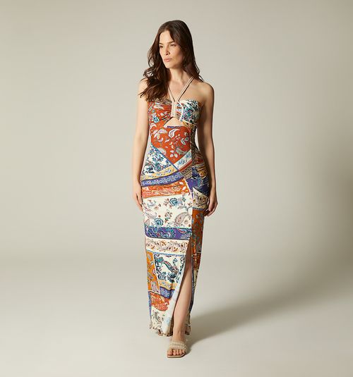 LONG DRESS WITH CROSS STRAPS IN BACK