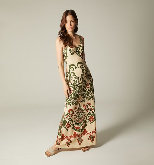 LONG DRESS WITH BRAIDED STRAPS