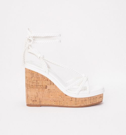 Platform Sandal with Braided Straps