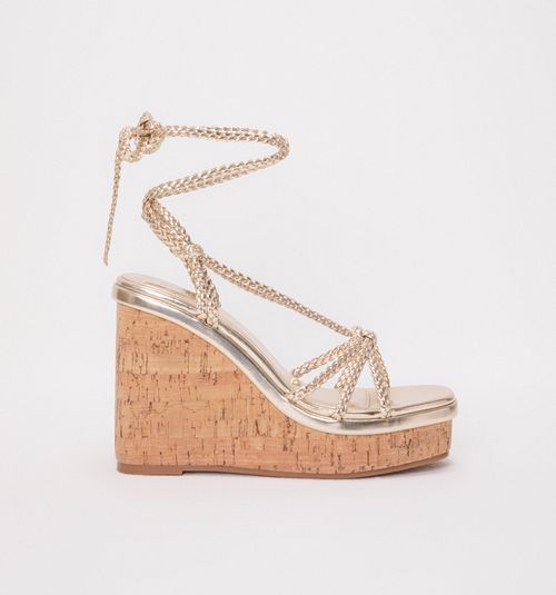 Platform Sandal with Braided Straps
