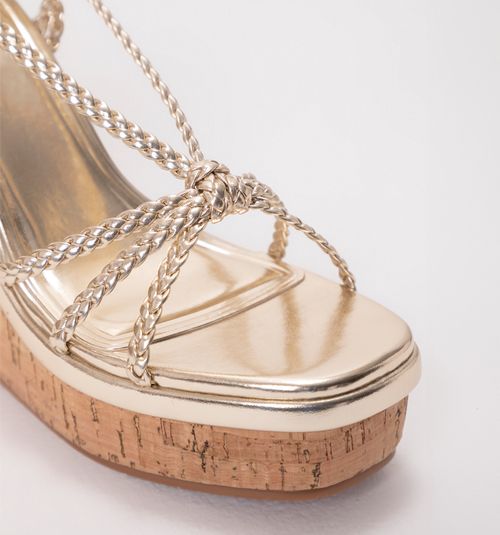 Platform Sandal with Braided Straps