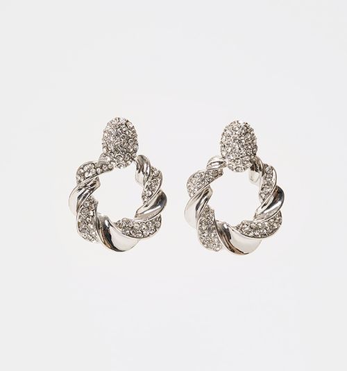 TWISTED CRYSTAL EARRING