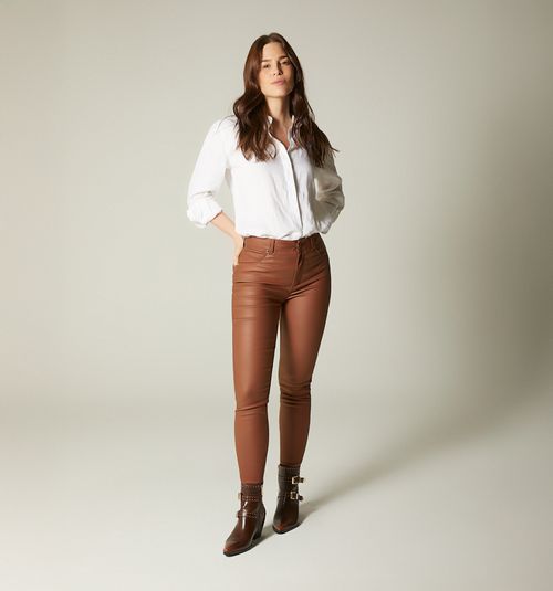 High Waist Ultraslim Jeans in PU for Women
