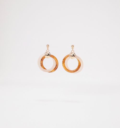 Earrings Hoops Bicolor Resin