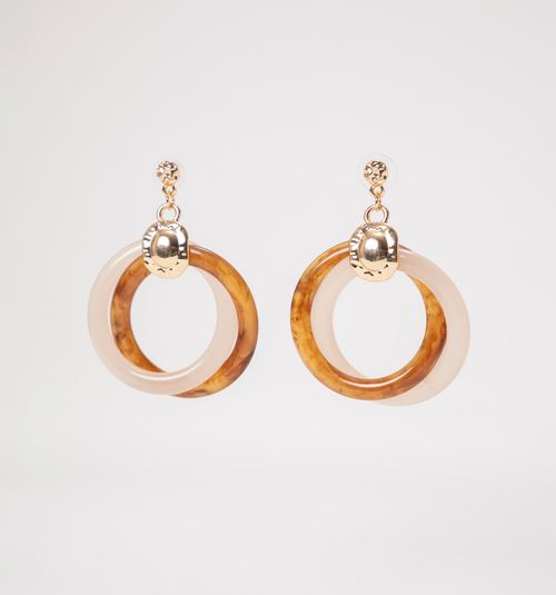 Earrings Hoops Bicolor Resin