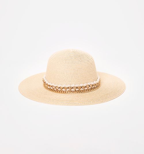 HAT WITH BRAIDED LUREX BAND