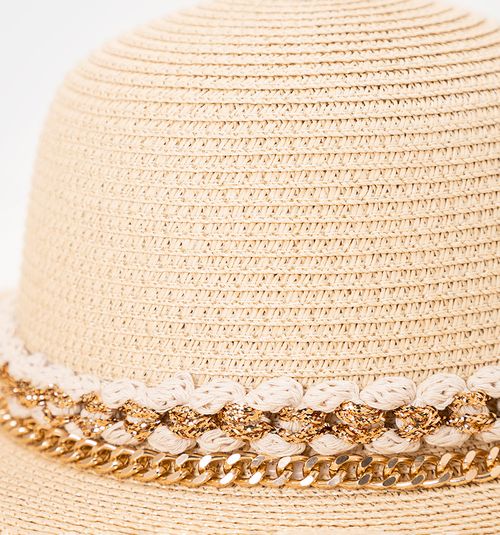 HAT WITH BRAIDED LUREX BAND