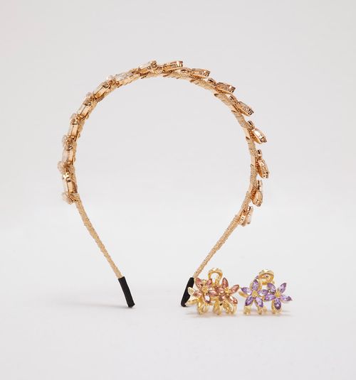 HEADBAND AND CLIPS WITH CRYSTALS