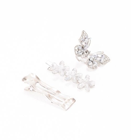 BUTTERFLY HAIR CLIP SET