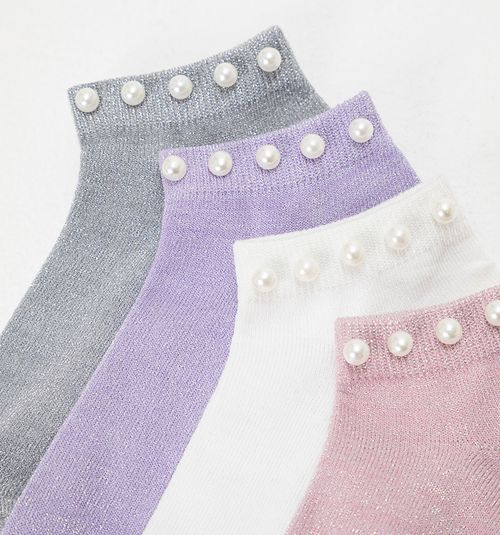 ANKLE SOCK WITH PEARLS