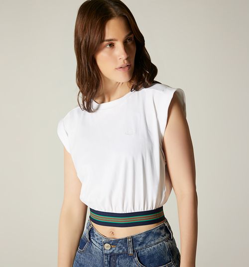 T-shirt with Coat and Knitted Waist