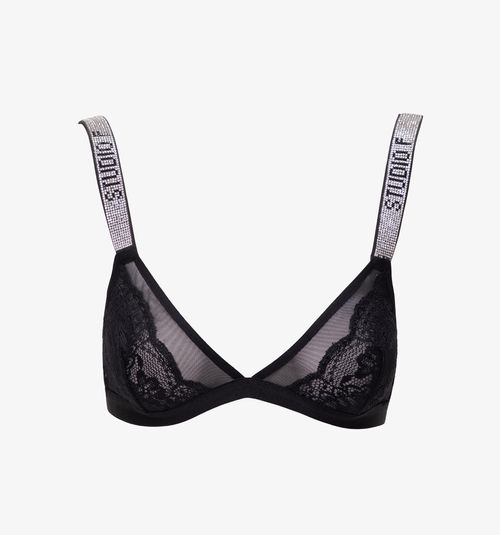 Lace Bralette with Logo Strap Detail Hotfix