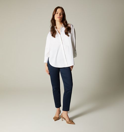 HIGH WAIST CHINO PANTS WITH DETAIL