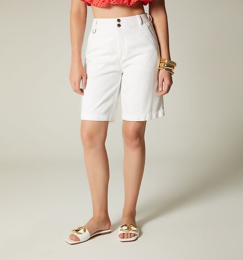 HIGH WAISTED BERMUDA SHORTS WITH BELT FOR WOMEN