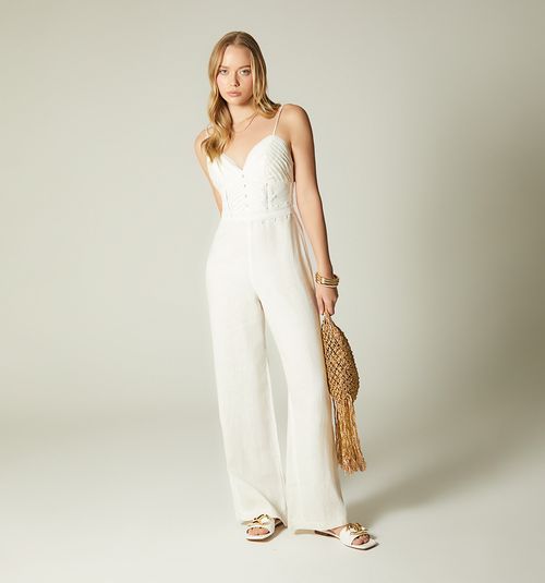 PALAZZO JUMPSUIT WITH PLEATS