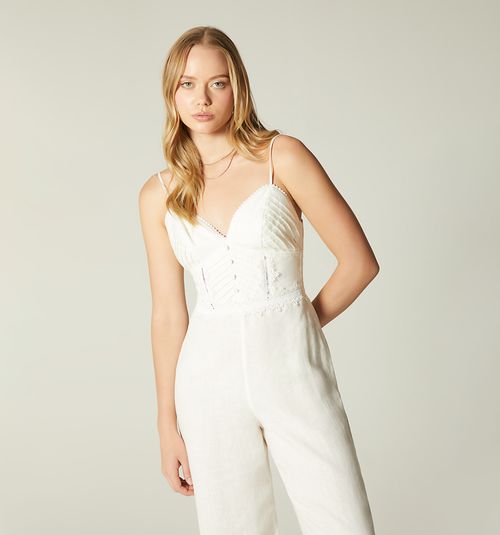 PALAZZO JUMPSUIT WITH PLEATS