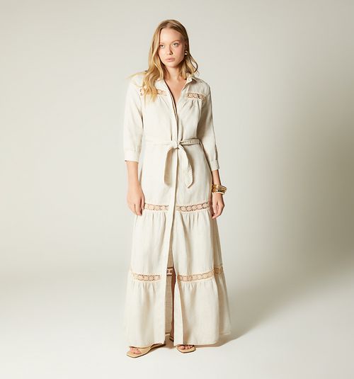 LONG DRESS WITH 3/4 SLEEVES