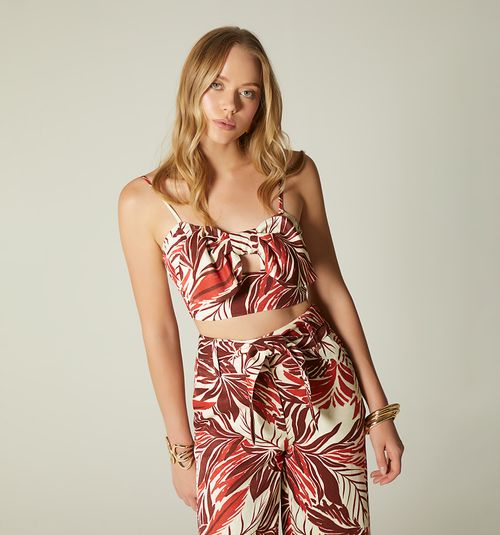 CROP TOP BLOUSE WITH FRONT BOW