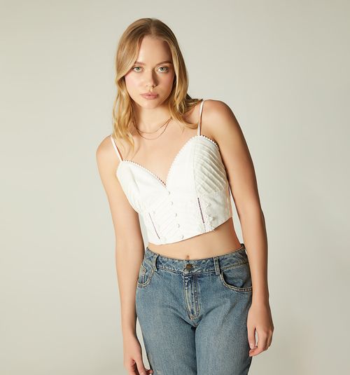 Blouse with Tie Straps on Back