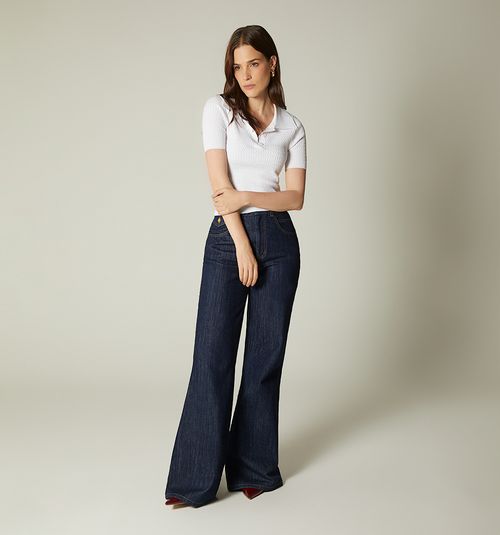 SHORT SLEEVE BLOUSE WITH POLO COLLAR