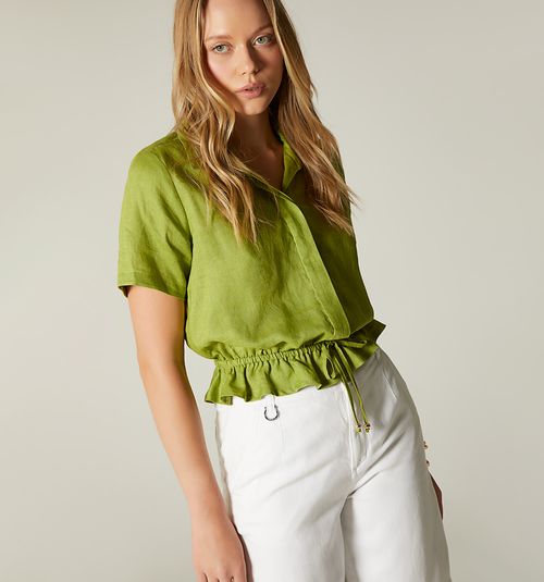 SHORT SLEEVE BLOUSE WITH ELASTIC