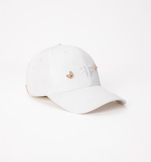 CAP WITH BUTTERFLY APPLIQUES