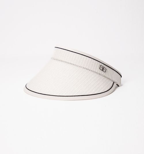 VISOR-STYLE HAT WITH LUREX AND CHAIN