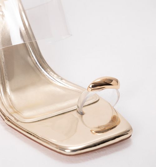 VINYL UPPER HEEL SANDAL