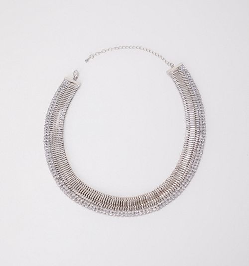 SNAKE CHAIN NECKLACE WITH CRYSTALS