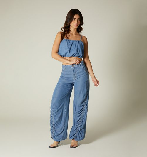 HIGH-WAIST JOGGER JEAN, DIAGONAL CUT