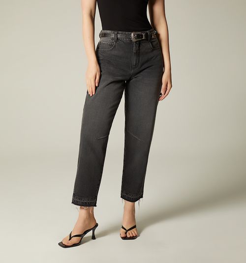 HIGH WAIST BOYFRIEND JEAN, HEM WITH ROLL-UP