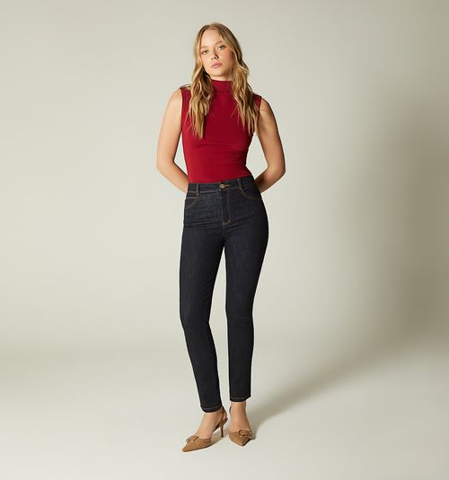 SKINNY JEAN WITH EMBROIDERED POCKETS FOR WOMEN