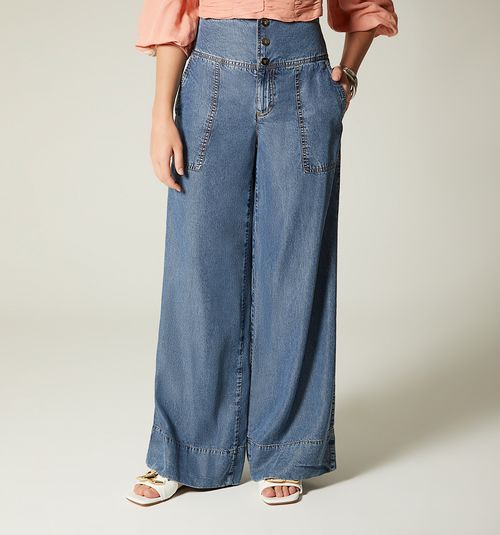 HIGH WAIST CARGO JEANS